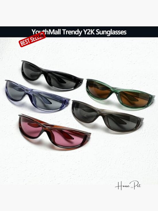Wrap Around Sports Sunglasses UV400 Protection 90s Retro Y2K Shades main image 6